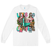White let's go camping Long Sleeve Tee - RanaPortraitStore