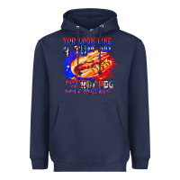 Navy You Look Like 4th of july makes me hot dog want a Heavyweight Hoodie - CowhideDigitalArt