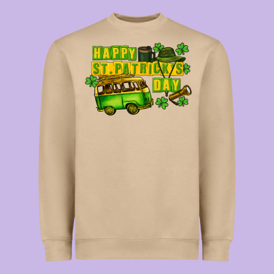 Camper Happy St. Patrick's Day Heavyweight Sweatshirt Designed By Cowgirlartshop