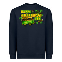 Navy Camper Happy St. Patrick's Day Heavyweight Sweatshirt - CowGirlArtShop
