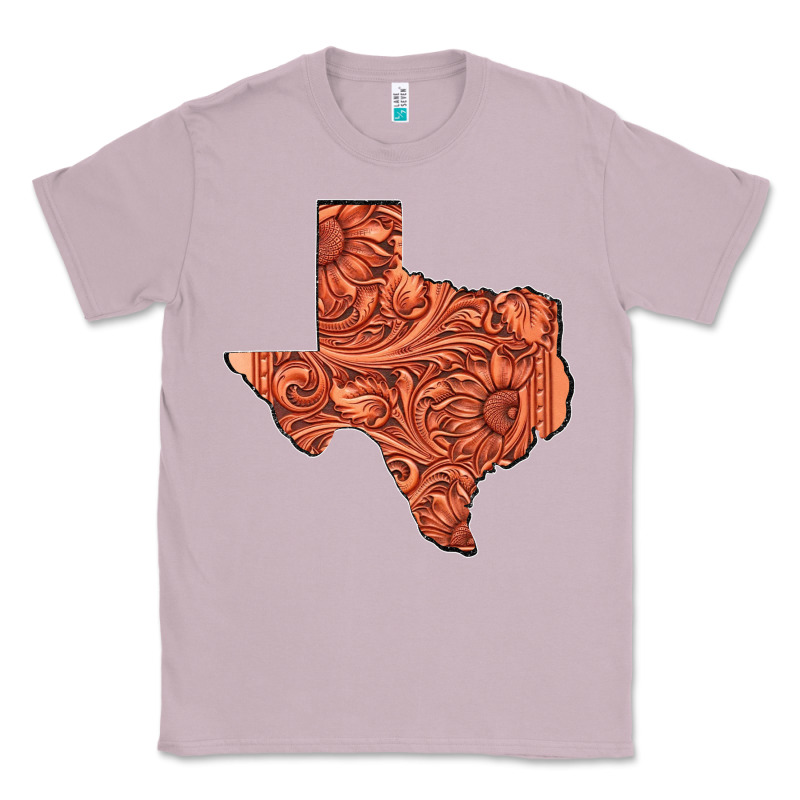 Texas Map Western Tooled Leather Pattern Classic Tee by Bettercallsaul | Teevron