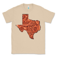 Mushroom Texas Map Western Tooled Leather Pattern Classic Tee - Bettercallsaul