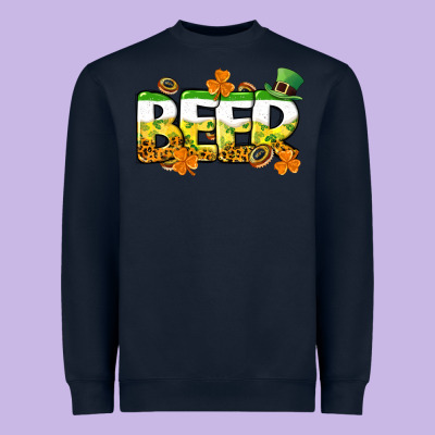 St. Patrick's Day Beer Heavyweight Sweatshirt Designed By Cowgirlartshop