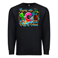 Black name flying into 100 days of school Premium Sweatshirt - CowhideDigitalArt