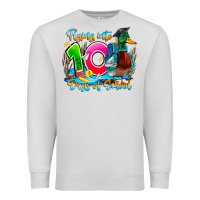 Dove Grey name flying into 100 days of school Premium Sweatshirt - CowhideDigitalArt