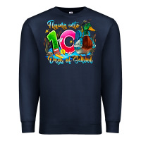 Navy name flying into 100 days of school Premium Sweatshirt - CowhideDigitalArt