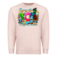 Pale Pink name flying into 100 days of school Premium Sweatshirt - CowhideDigitalArt