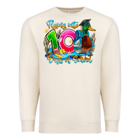 Sandshell name flying into 100 days of school Premium Sweatshirt - CowhideDigitalArt
