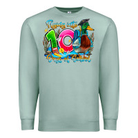 Seafoam name flying into 100 days of school Premium Sweatshirt - CowhideDigitalArt