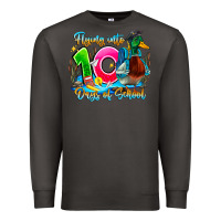 Smoke name flying into 100 days of school Premium Sweatshirt - CowhideDigitalArt