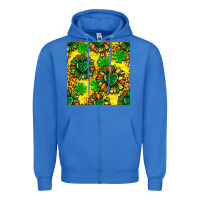 True Royal St. Patrick's sunflower seamless pattern Zipper Hoodie - BundleAndBundleShop