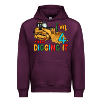 Mauve Wine i'm 4 and digging it Urban Hoodie - Artiststas