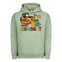 Pigment Oil Green i'm 4 and digging it Urban Hoodie - Artiststas