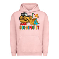 Pigment Salmon i'm 4 and digging it Urban Hoodie - Artiststas