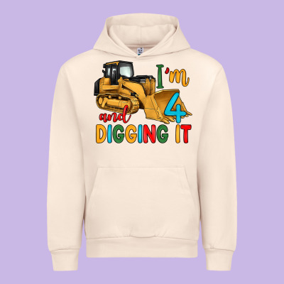 I'm 4 And Digging It Urban Hoodie Designed By Artiststas