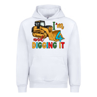 White i'm 4 and digging it Urban Hoodie - Artiststas