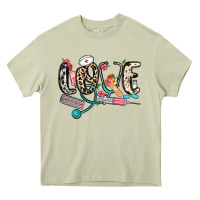 Mossy love nurse Heavy Core Tee - NancyCooperArtShop