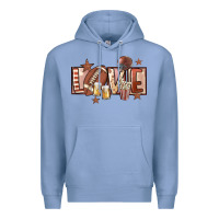 Colony Blue football love Premium Hoodie - FaDigitalArtStudio