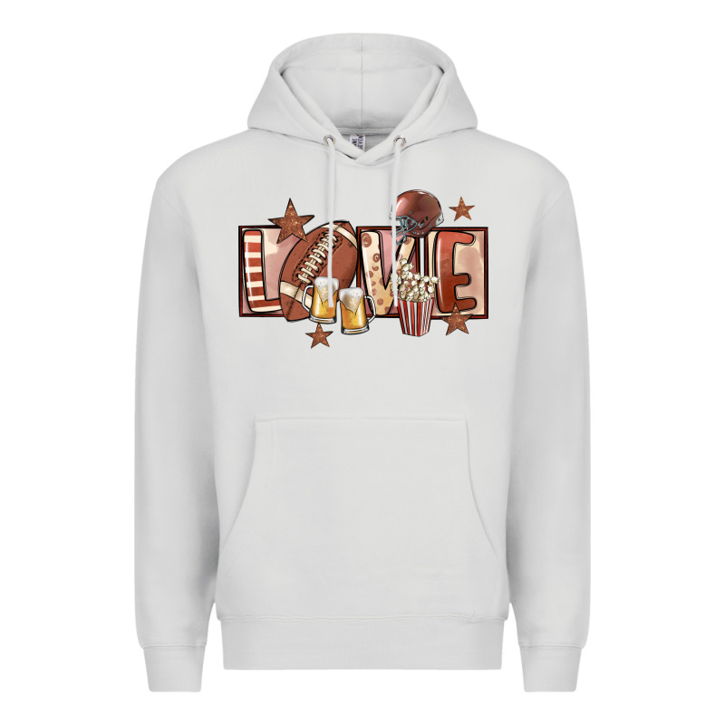 Football Love Premium Hoodie by FaDigitalArtStudio | Teevron