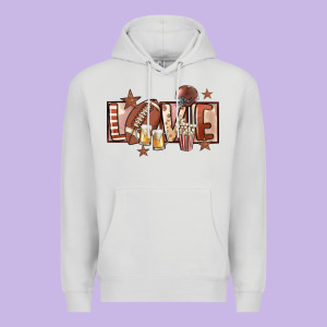 Football Love Premium Hoodie Designed By Fadigitalartstudio