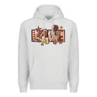 Dove Grey football love Premium Hoodie - FaDigitalArtStudio