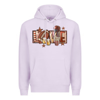 Lilac football love Premium Hoodie - FaDigitalArtStudio
