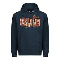 Navy football love Premium Hoodie - FaDigitalArtStudio
