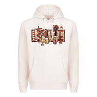 Pale Pink football love Premium Hoodie - FaDigitalArtStudio