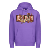 Purple football love Premium Hoodie - FaDigitalArtStudio