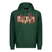 Sports Green football love Premium Hoodie - FaDigitalArtStudio