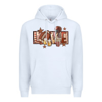 White football love Premium Hoodie - FaDigitalArtStudio