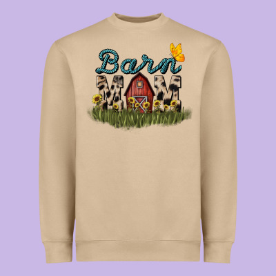 Barn Mom Sunflower Mother's Day Heavyweight Sweatshirt Designed By Howdyjamesfarm