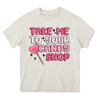 Cream take me to your candy shop Heavy Core Tee - MaliasSmallBusiness