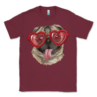 Pug With Love Glasses Classic Tee | Teevron