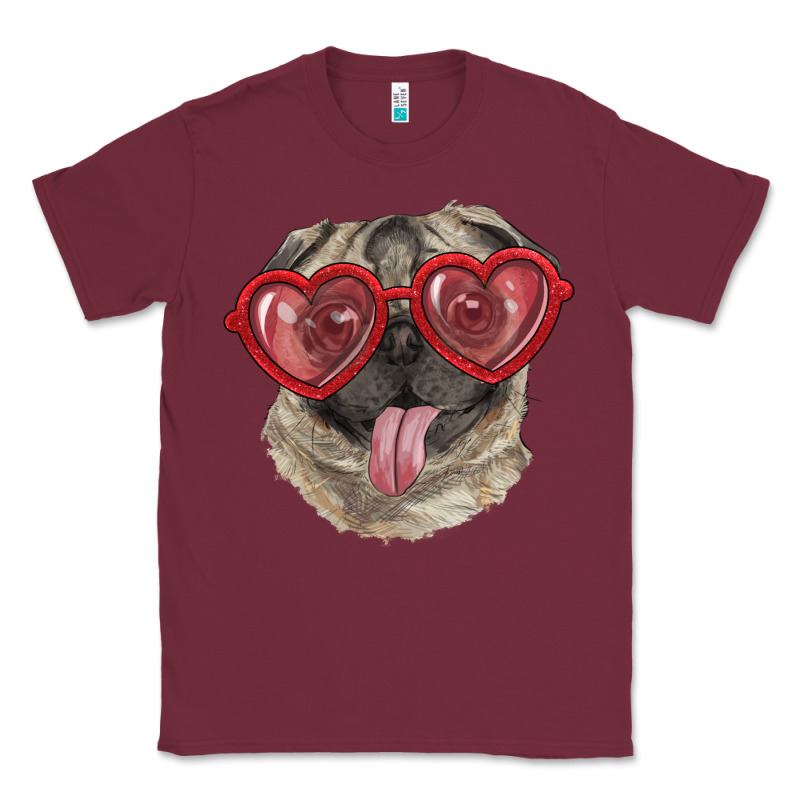 Pug With Love Glasses Classic Tee by RanaPortraitStore | Teevron