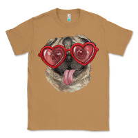 Toasted Coconut Pug with love glasses Classic Tee - RanaPortraitStore