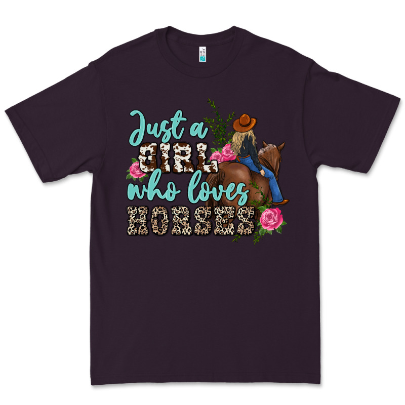 Just A Girl Who Loves Horses Premium Tee by MaliasSmallBusiness | Teevron