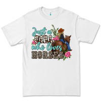 White just a girl who loves horses Premium Tee - MaliasSmallBusiness