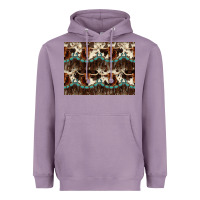 Lavender Longhorn Cow Pattern Heavyweight Hoodie - CowhideDigitalArt