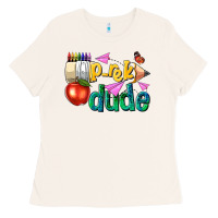 Bone pre k school pencil dude Ladies Tee - NancyCooperArtShop