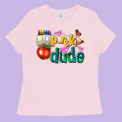 Pre K School Pencil Dude Ladies Tee Designed By Nancycooperartshop