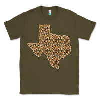 Army Green Western Texas Map Leopard Pattern Classic Tee - Bettercallsaul