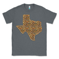 Charcoal Heather Western Texas Map Leopard Pattern Classic Tee - Bettercallsaul