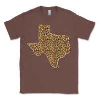 Chestnut Western Texas Map Leopard Pattern Classic Tee - Bettercallsaul