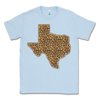 Dusty Blue Western Texas Map Leopard Pattern Classic Tee - Bettercallsaul