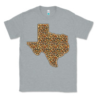 Heather Grey Western Texas Map Leopard Pattern Classic Tee - Bettercallsaul