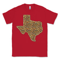 Red Western Texas Map Leopard Pattern Classic Tee - Bettercallsaul