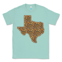 Seafoam Western Texas Map Leopard Pattern Classic Tee - Bettercallsaul