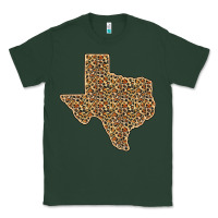 Western Texas Map Leopard Pattern Classic Tee | Teevron