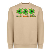 Mushroom St. Patrick's Day lucky and blessed Heavyweight Sweatshirt - HowdyJamesFarm